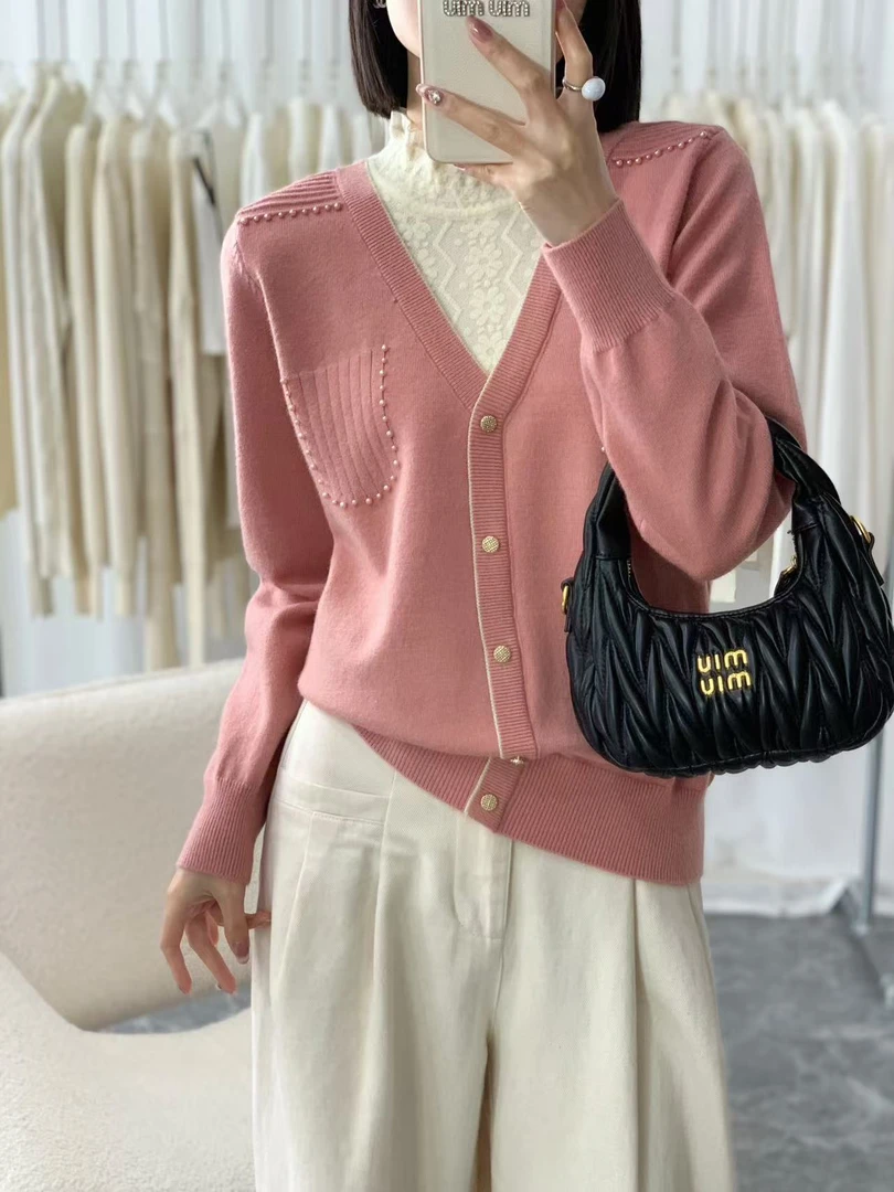 8858秋冬新款假两件针织衫时尚百搭气质洋气宽松显瘦长袖套头衫