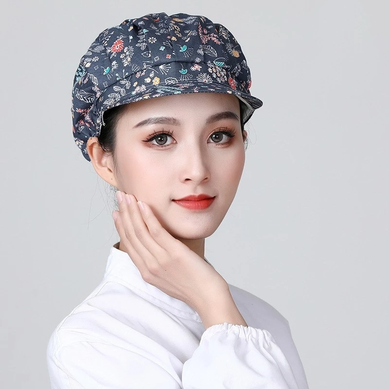 工作帽子厨师帽厨房女士做饭炒菜烧菜防油烟掉头发卫生女款护士帽