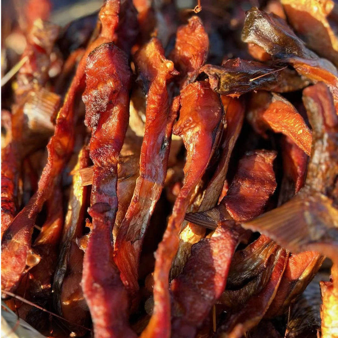 腊鱼块买半斤送半斤500g正宗柴火烟熏腊鱼送两包酸辣椒