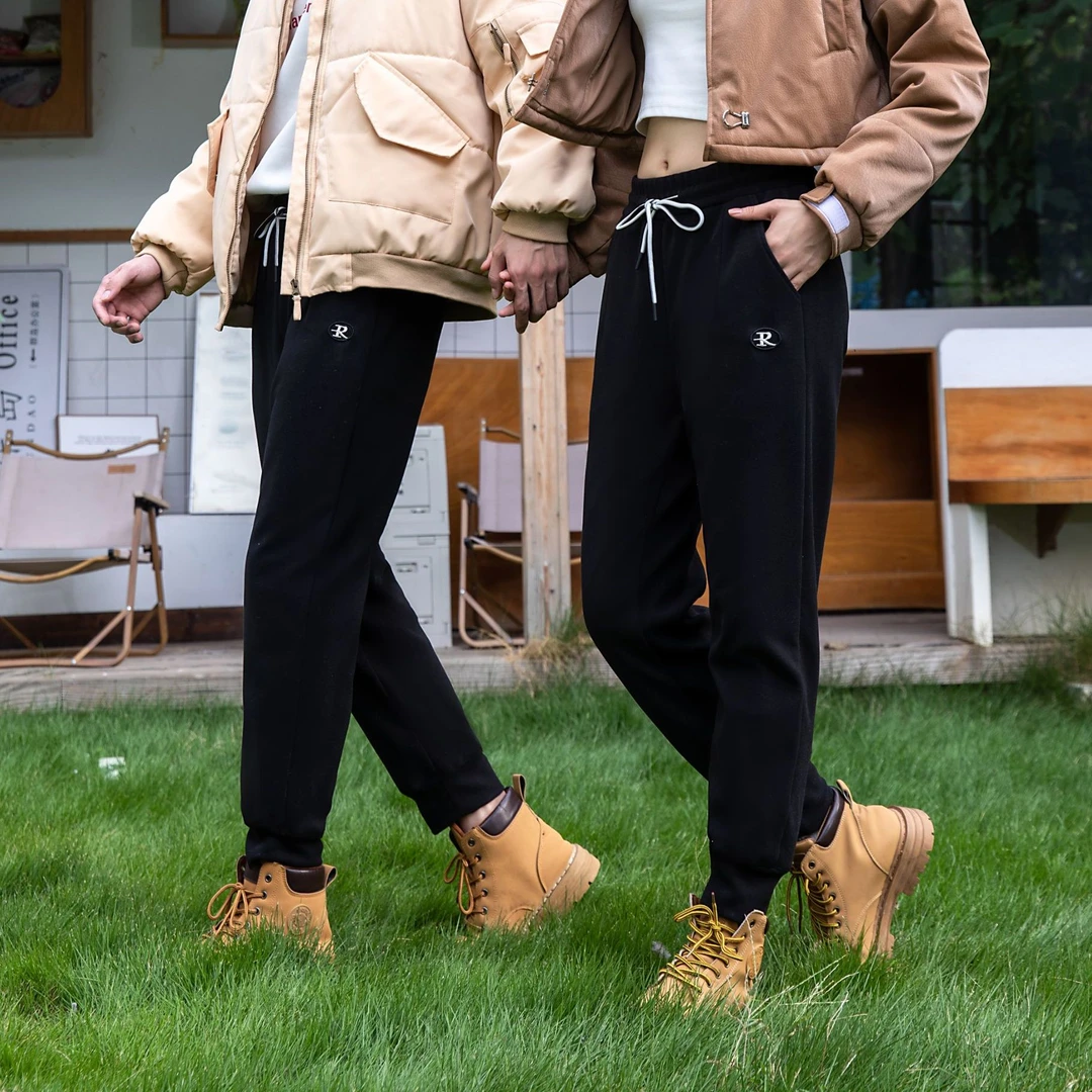 毛呢防风羽绒裤！UV光感！三防冬季加绒外穿休闲裤男女同款91888