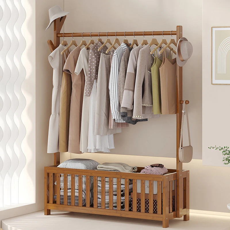 衣柜家用卧室简易便宜出租房专用网红款落地式衣帽架小户型挂衣架