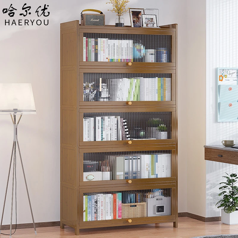 书架家用落地式现代简约儿童阅读收纳架手办展示架储物一体书柜