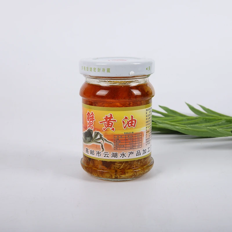 云湖高邮产蟹黄油蟹黄蟹肉蟹膏秃黄油蟹黄拌面拌饭即食家用110克