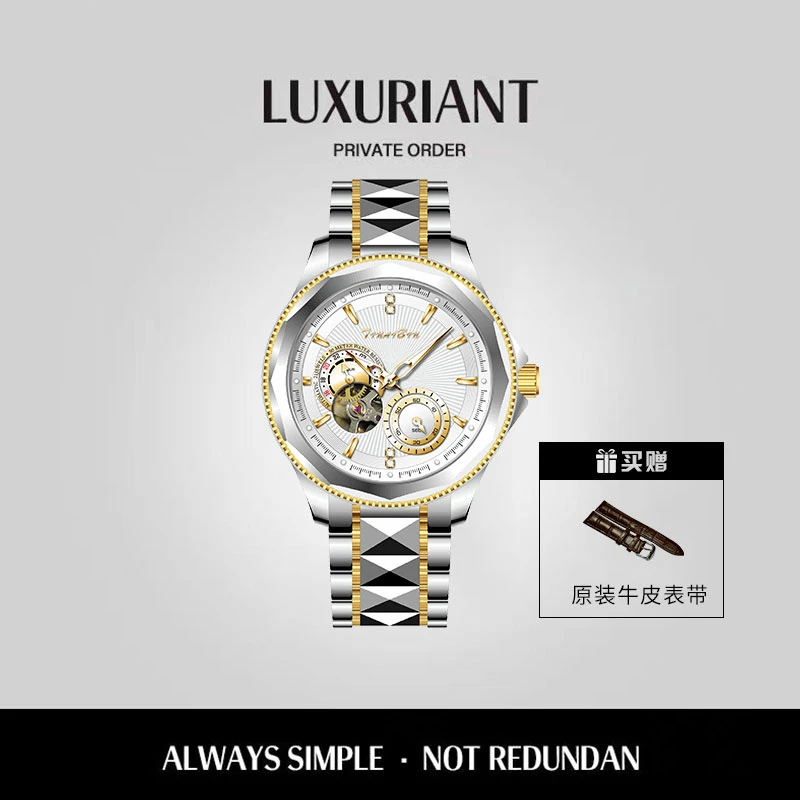 瑞士品牌TINAIBIN  凌云系列 真钻含金 自动机械表 赠原装皮带lm1