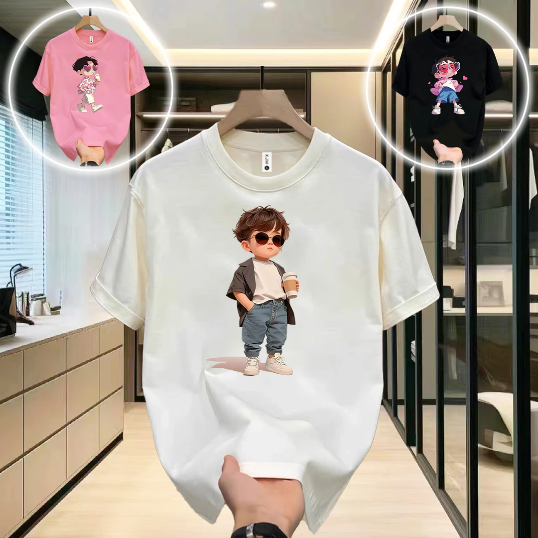 美式痞帅潮流重磅短袖T恤帅气小哥百搭街头宽松休闲圆领ins喜居麦