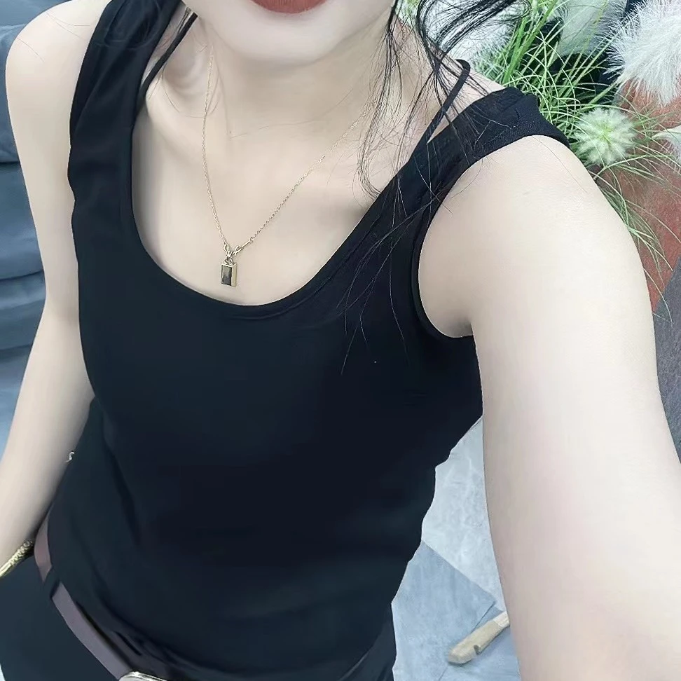 8823显瘦时尚无袖夏季可外穿舒适内搭背心黑色