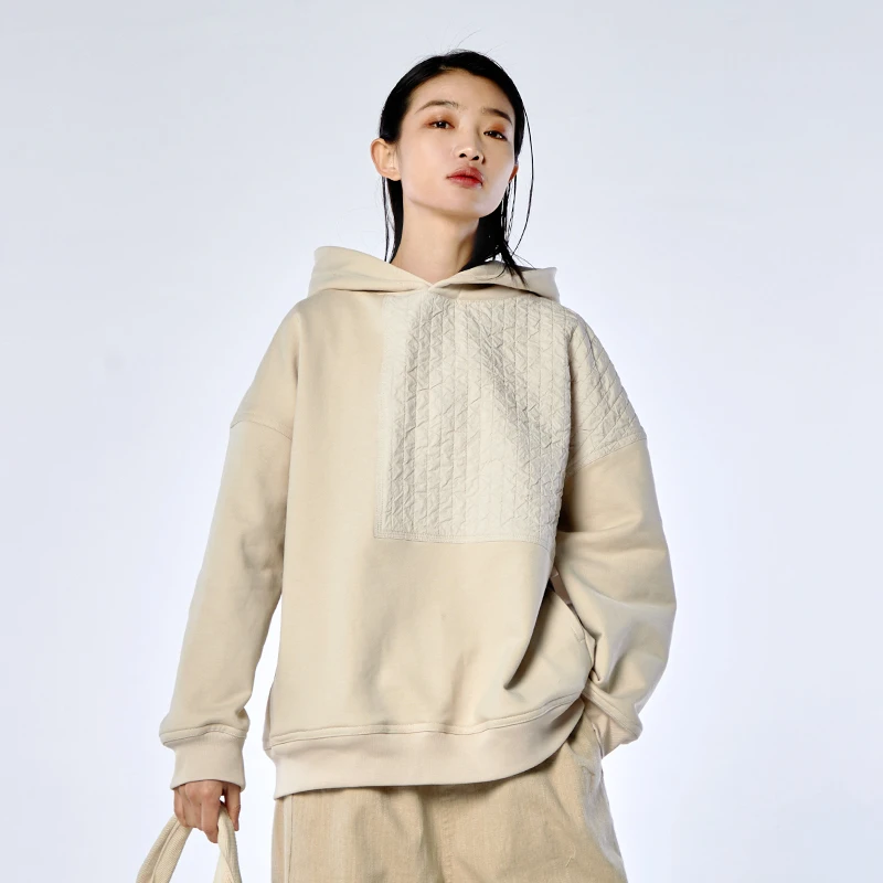 J女装瑕疵品50223101圆领刺绣卫衣秋季新款套头百搭上衣商场同款