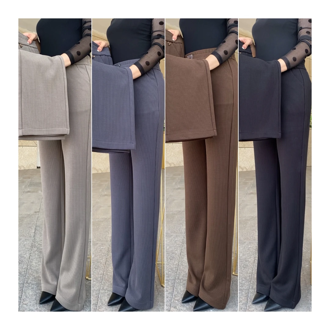 6206新款休闲微喇裤时尚中年妈妈裤加长加大女裤秋冬高腰大码