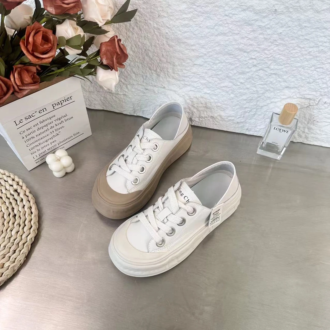 春夏季新品经典时尚百搭休闲女鞋厚底软底气质冷粘工艺23018