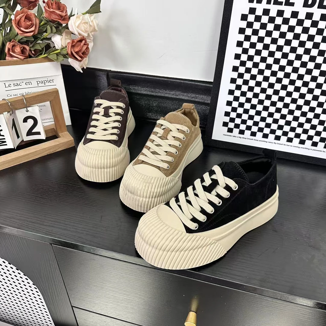 冬季新品经典时尚百搭休闲女鞋个性气质雅丹风冷粘工艺0869