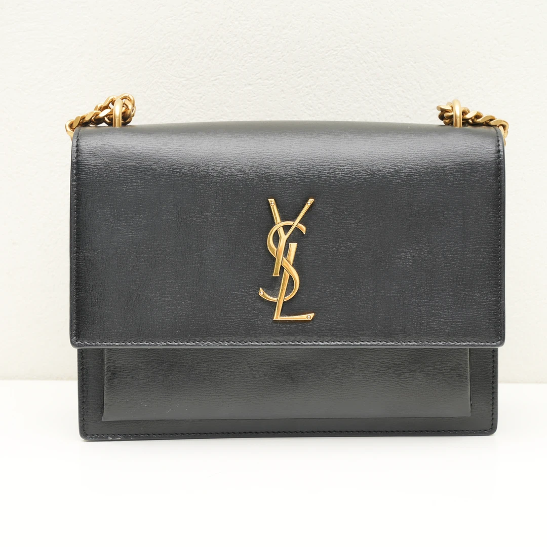 95新 YSL/圣罗兰 YSL日落小号黑金链条包