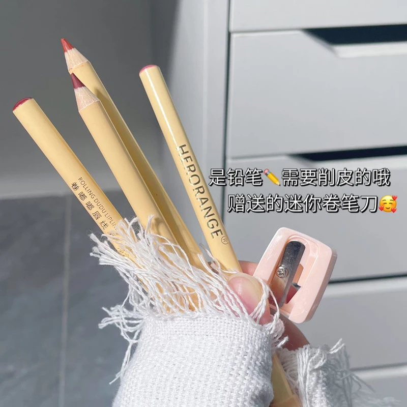 卷嘟嘟唇线笔柔雾哑光上色丝滑持久懒人口红笔学生平价