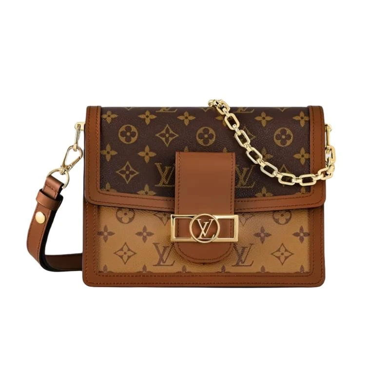 99新 LouisVuitton/路易威登 LV达芙妮Dauphine中号单肩包芯片款
