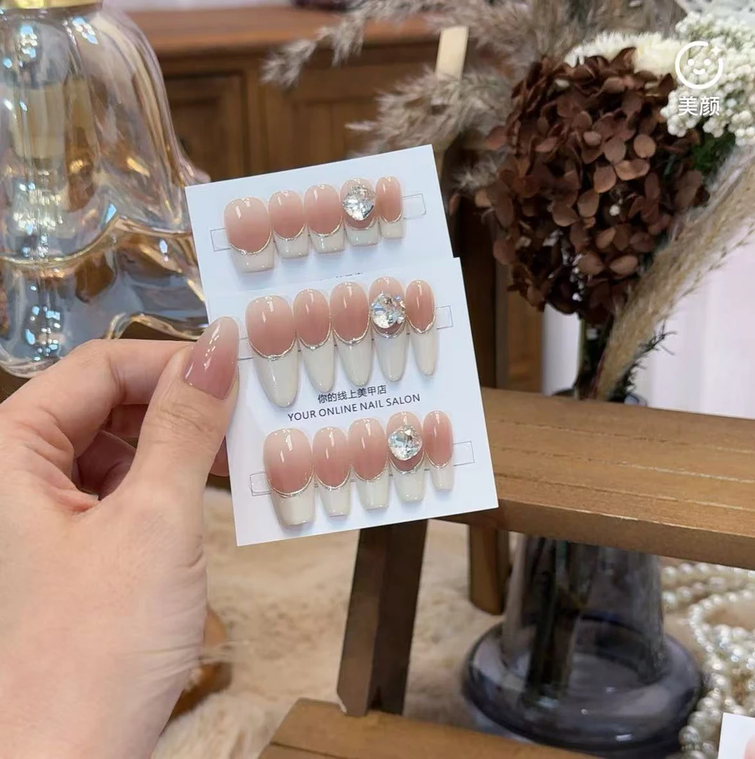 【奶白法式】法式美甲 手工穿戴甲