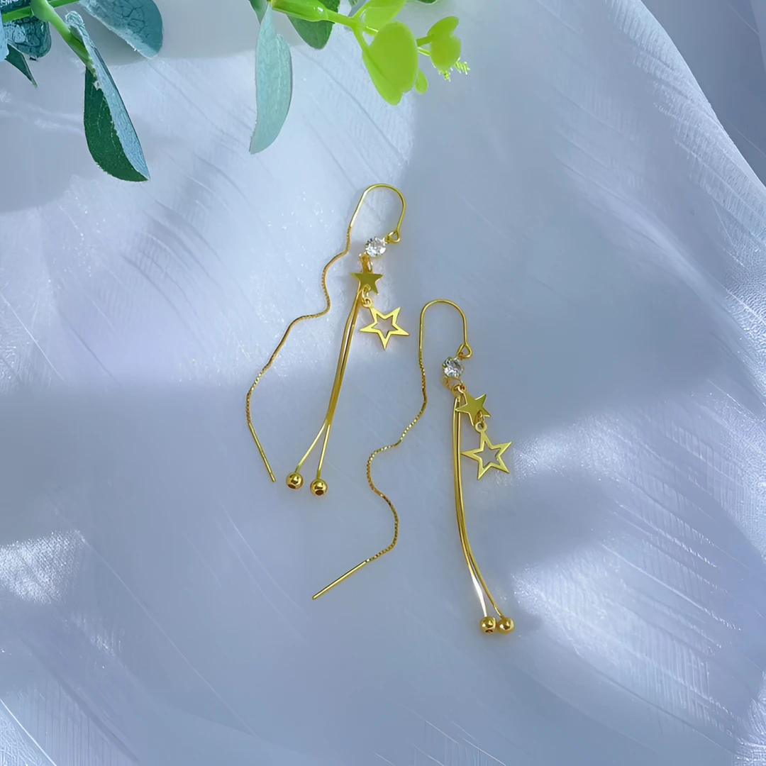 足银耳饰 流苏耳饰耳坠气质百搭时尚国风精美长款手工古风耳饰