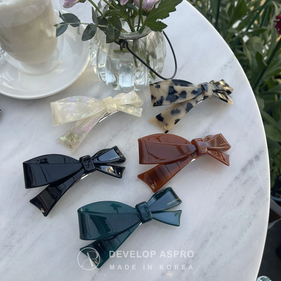 【现货】【韩国CF醋酸】韩国新款发夹正品爆款减龄洋气弹簧夹B2-2-C56