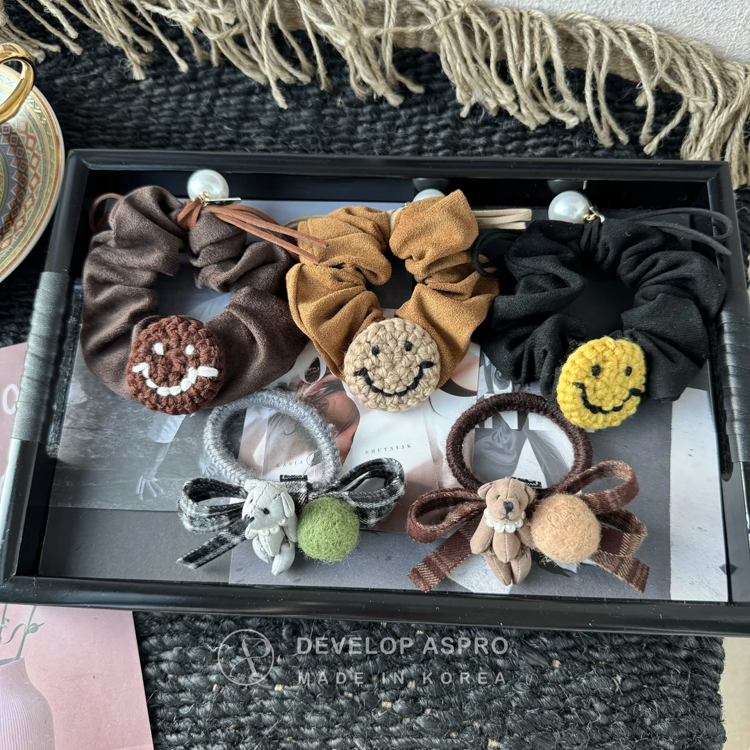 【现货 福利】韩国新款发绳正品爆款减龄洋气笑脸发绳XP108