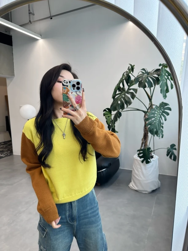 Short Sentence短句设计师品牌 小众新品 里布设计圆领针织上衣