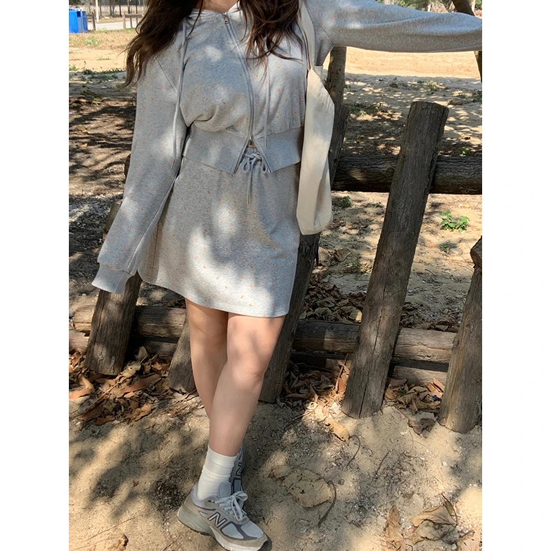 KMZY/KMZY山_山【满天星短半裙】微胖女装宽松显瘦碎花a字半身裙女