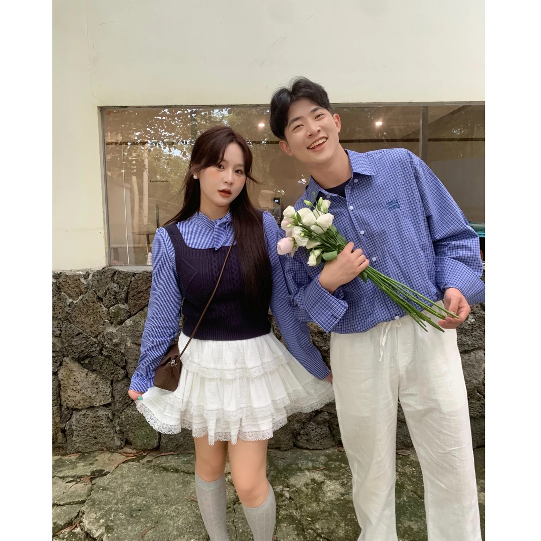 KMZY/KMZY山_山【美高学姐】微胖女装韩版气质百搭显瘦蓝色弹力马甲