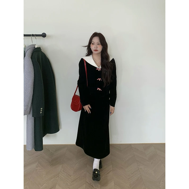 KMZY/KMZY山_山屿你【爱丽丝梦境】微胖mm韩版外套+半裙长短款套装