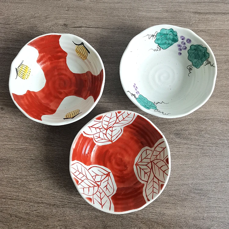 日本进口手工餐具陶瓷饭碗米饭碗小碗家用复古风日式葡萄小钵套装