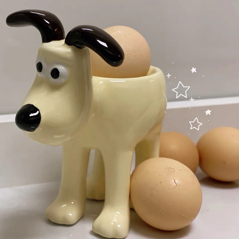 早餐鸡蛋托陶瓷放蛋杯鸡蛋盅戒指美妆蛋架粉扑架网红小摆件高级感