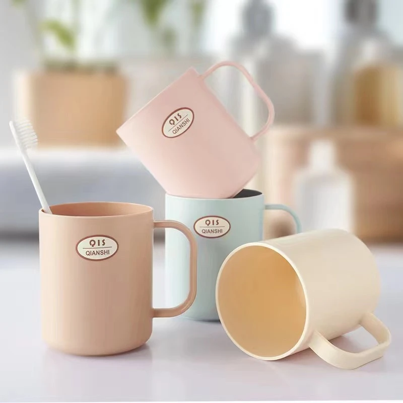 漱口杯可爱刷牙杯家用洗漱杯简约学生加厚牙缸宿舍水杯多色牙刷杯