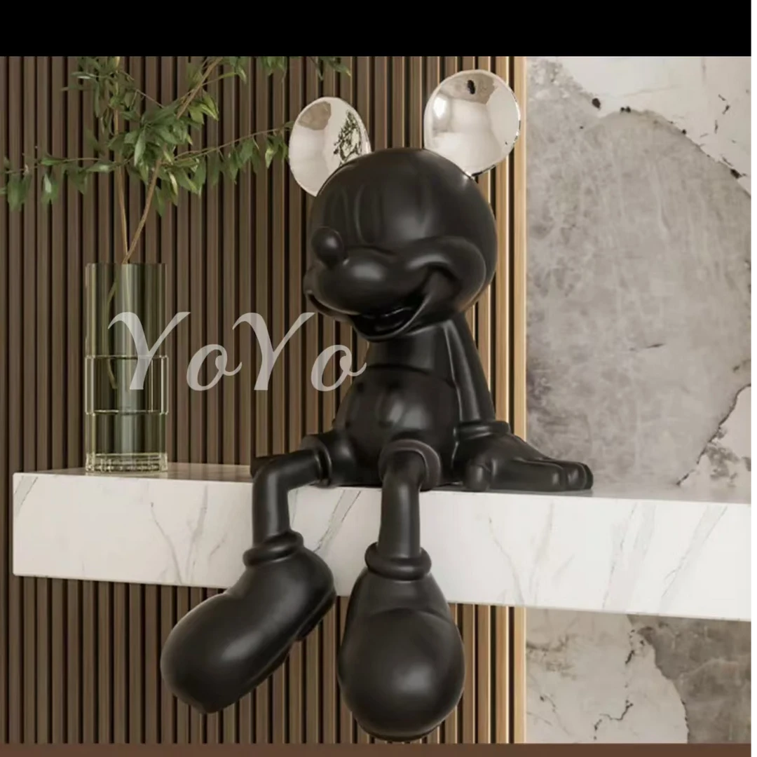 树脂电镀米奇卡通摆件客厅玄关电视柜桌面装饰公仔手办艺术品装饰