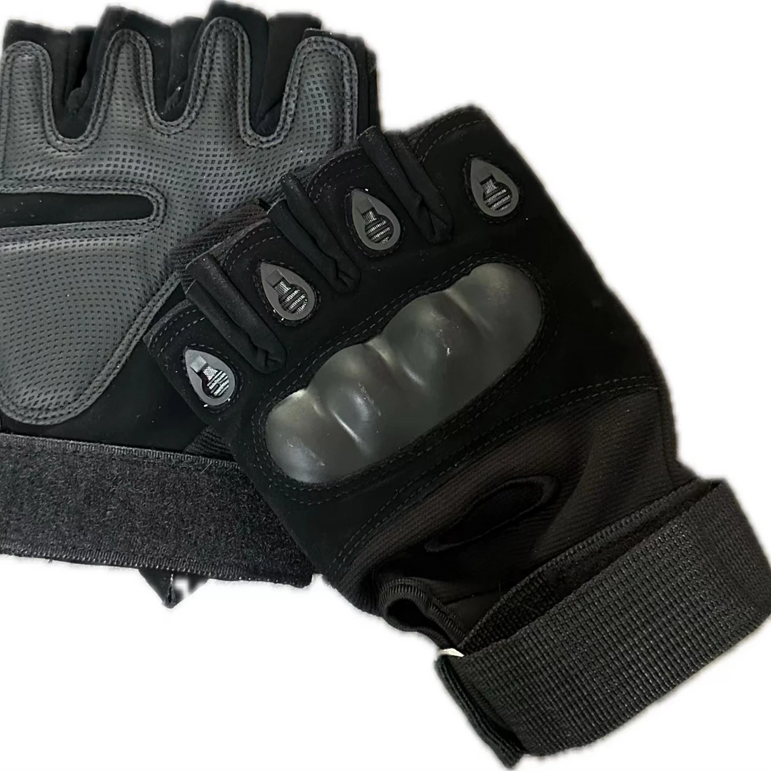 户外骑行手套机车手套半指透气耐磨