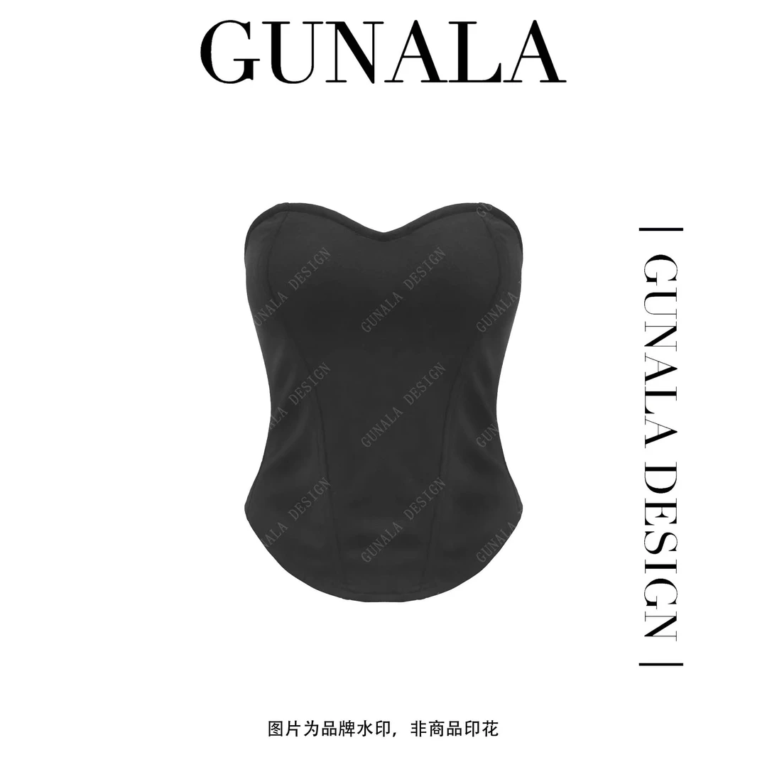 GUNALA DESIGN自在风雅大码时尚设计款轻奢百搭抹胸-E250