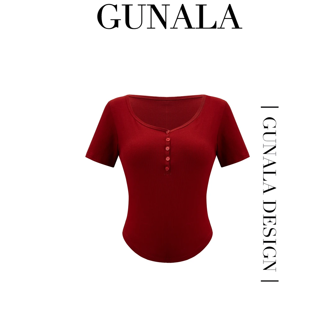 安妮罗曼史简约短款春夏显瘦辣妹修身短袖女E119