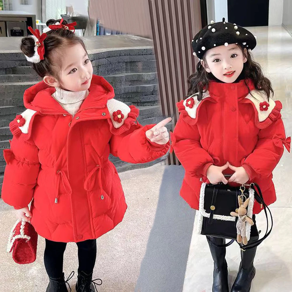 2冬季新款女童加厚加绒棉衣小女孩宝宝棉服秋冬儿童洋气洋气棉服