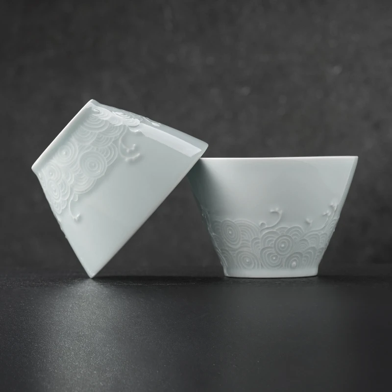 景德镇高温无铅陶瓷碗吃米饭碗酸奶碗家用高颜值餐具江海无崖对碗