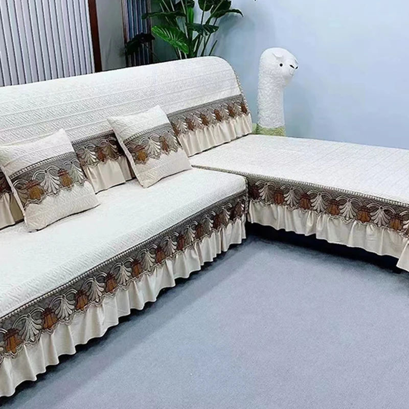 荷兰绒沙发垫夹棉大颗粒硅胶防滑宝宝绒坐垫靠背扶手全包四季通用