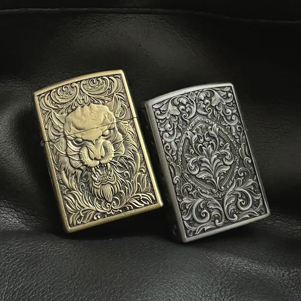 佐罗ZORRO唐草虎头狮子青铜浮雕煤油盔甲机