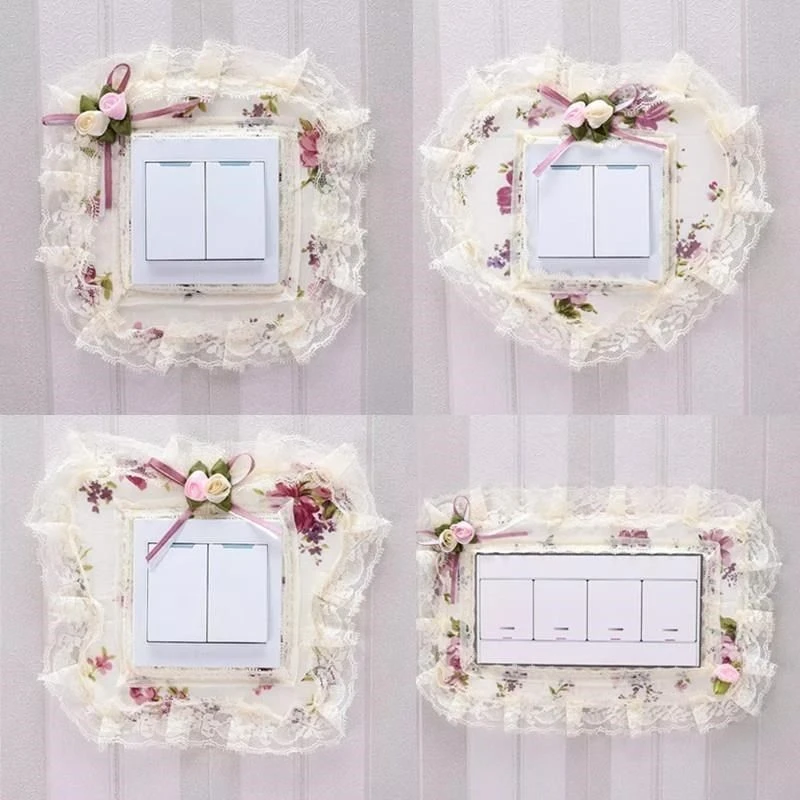 布艺开关保护套开关贴墙贴创意客厅卧室灯墙壁开关装饰贴简约现代