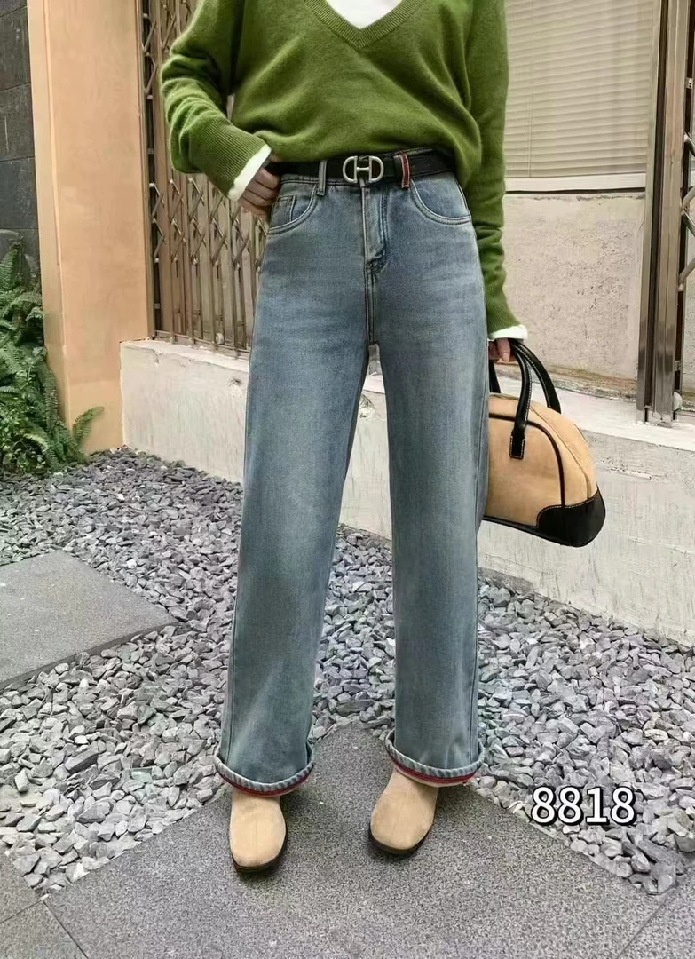 8818新款加绒牛仔裤