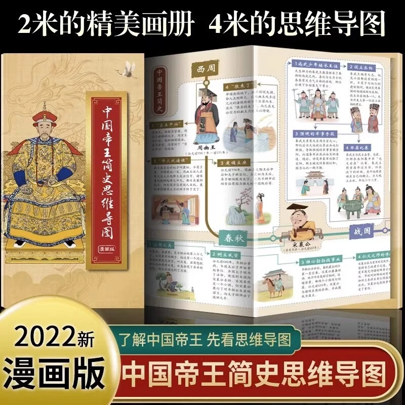 中国帝王简史思维导图 历史人物介绍中国皇帝简史历史百科全书