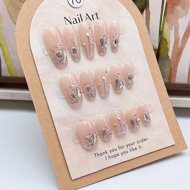 【异型闪光钻】纯欲风美甲高级感秋冬可拆卸成品INS纯手工穿戴甲