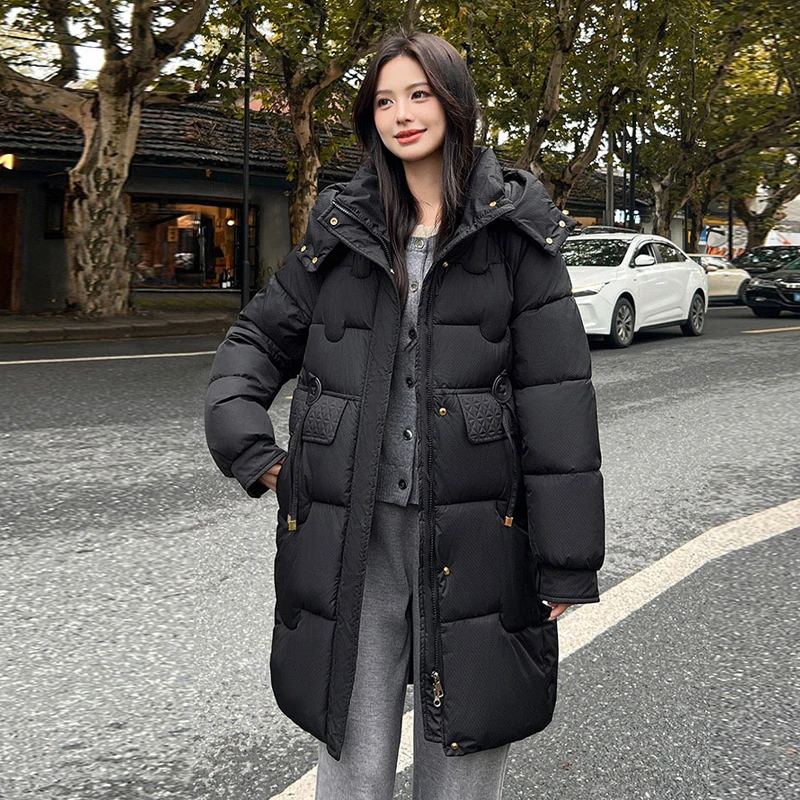 孕妇外套2024冬季韩版新款时尚宽松大码加厚保暖冬装中长面包棉服