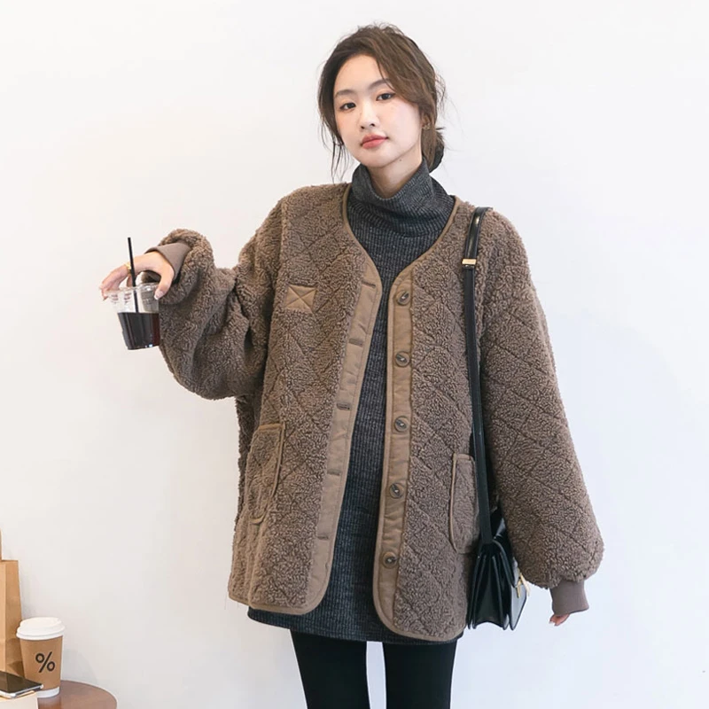 孕妇装秋冬款新款保暖外套韩版休闲时尚百搭大码宽松加厚加绒上衣