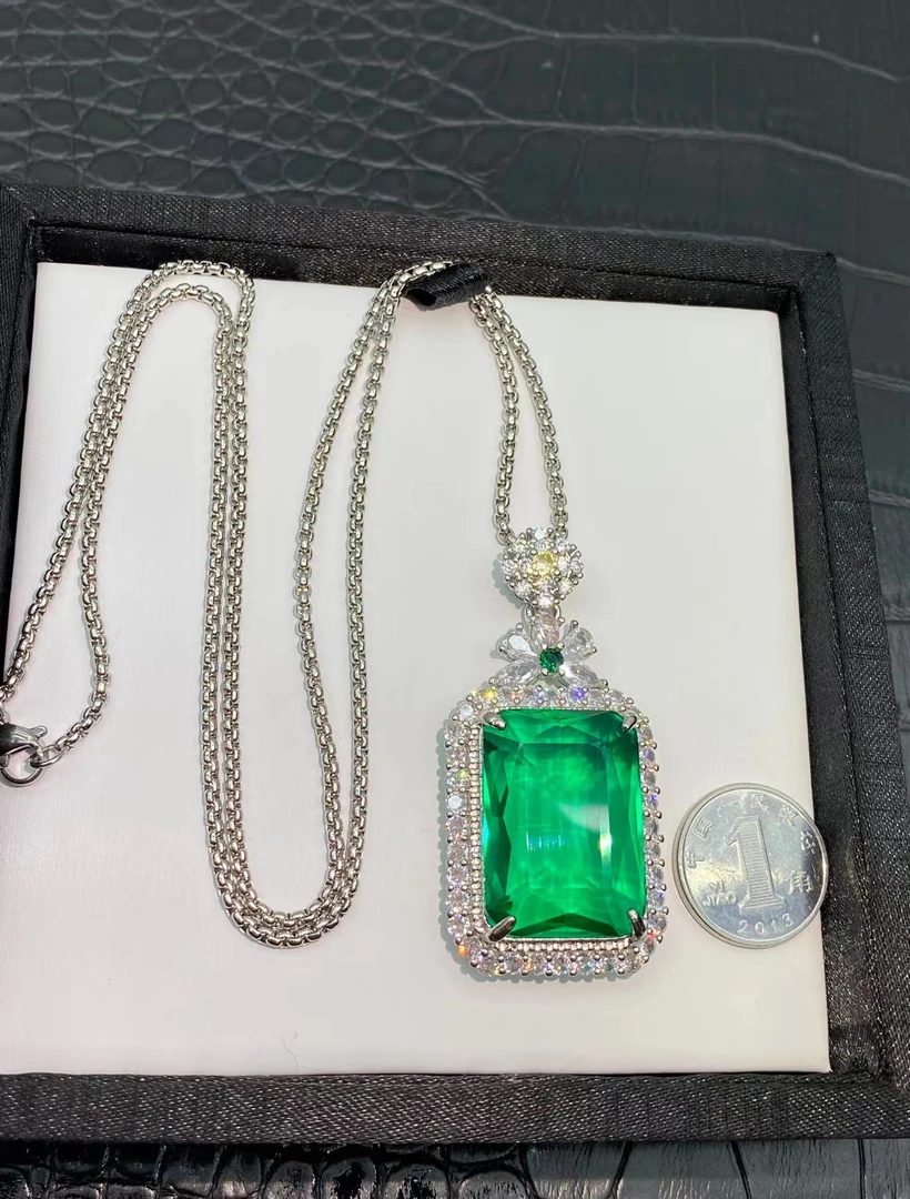 吊坠链子绿碧款毛衣链经典项链坠无事牌大方高端女神高贵气质