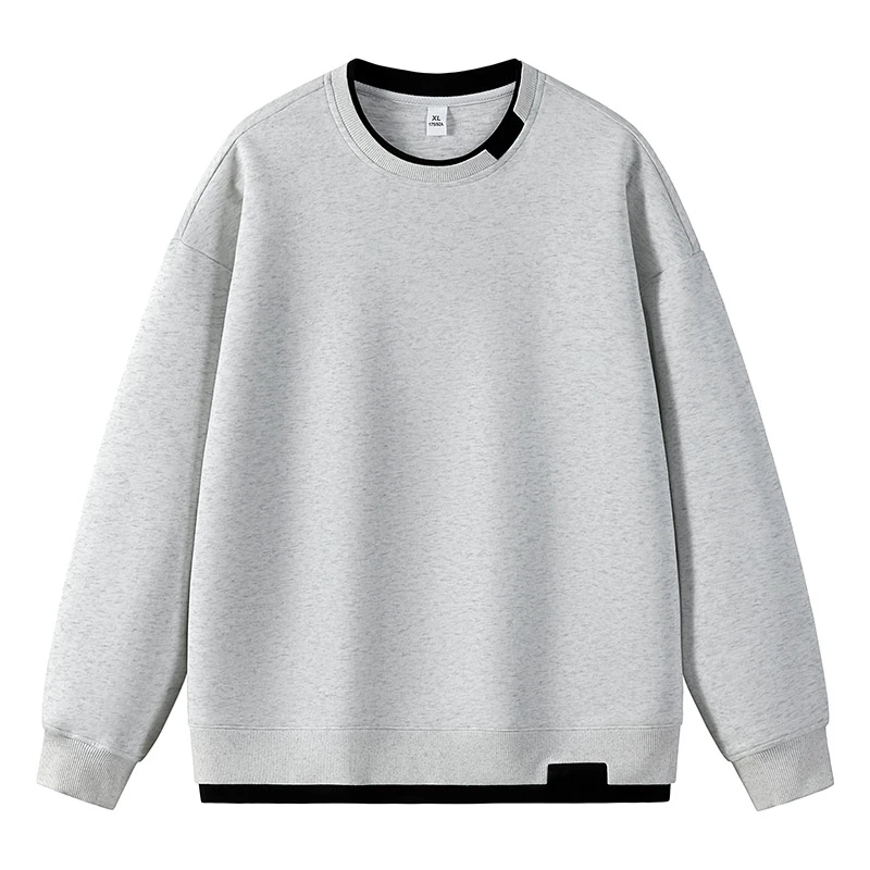 2024新款美式潮牌假两件卫衣圆领春秋打底衫Y888730