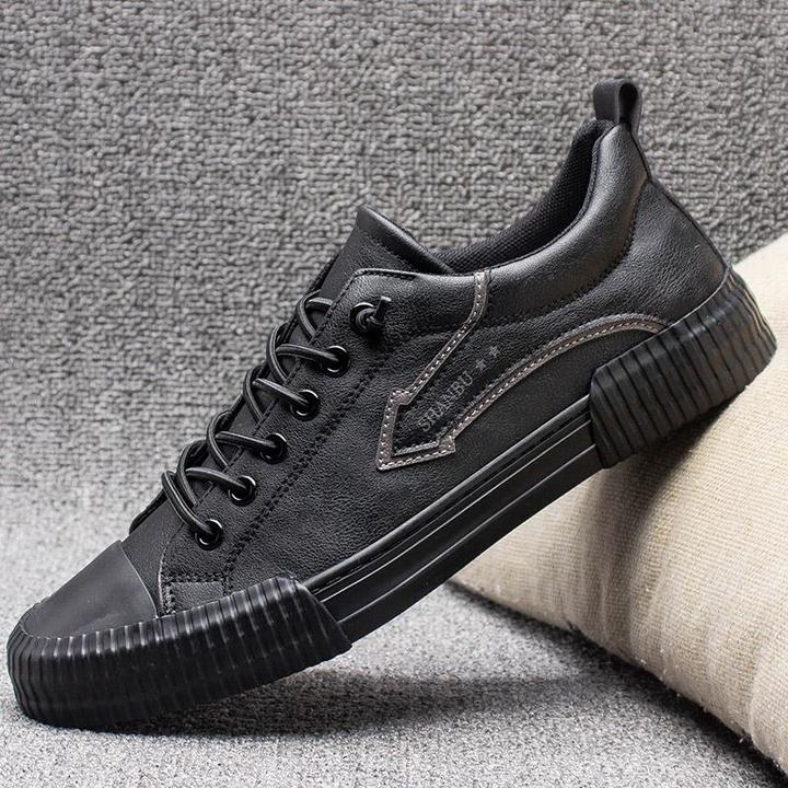 2024秋季新款休闲皮鞋低帮百搭男鞋韩版潮流上班开车软底男士板鞋