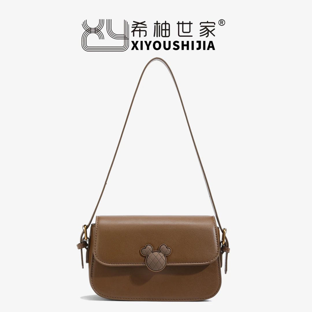 2024新款高级轻奢单肩斜挎百搭女士小众高级感时尚复古腋下小方包