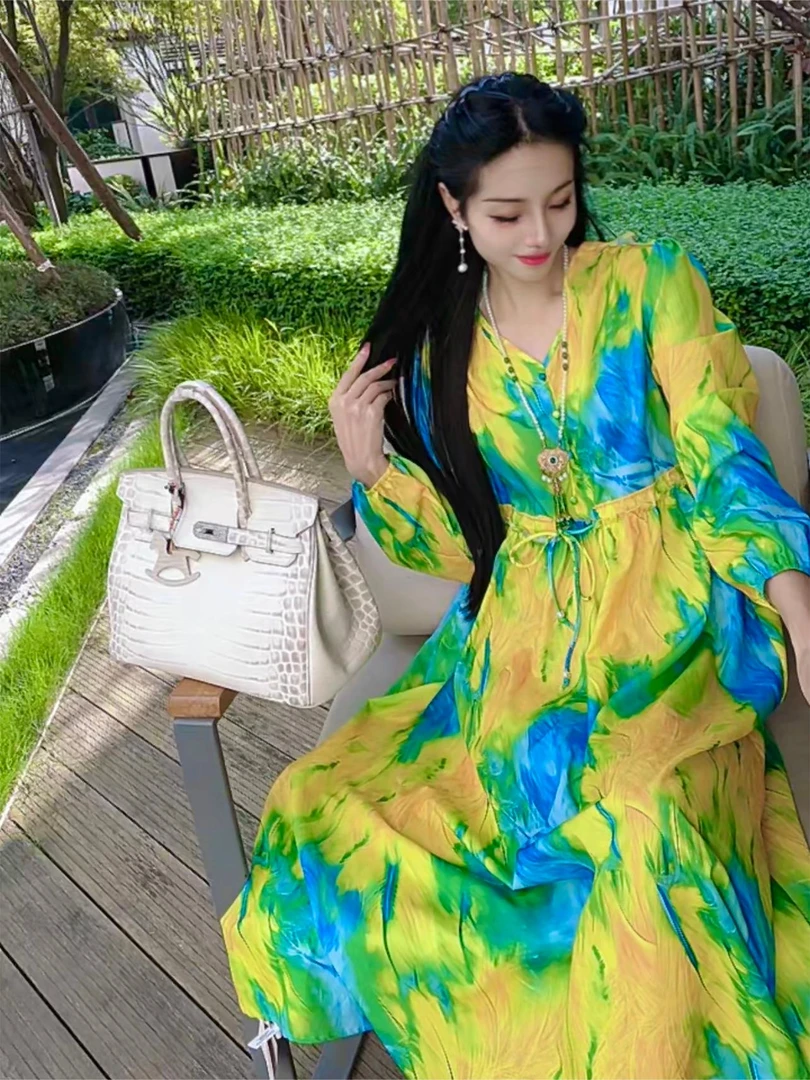 【绽放】名品汇原创夏季丝滑光泽显瘦收腰修身气质迷人中长裙