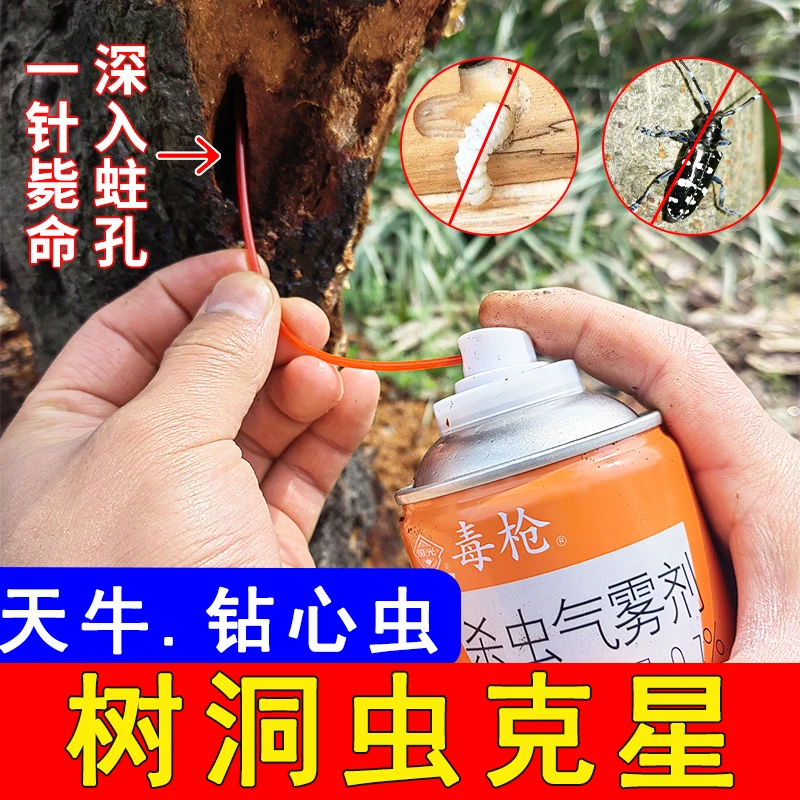 国光天牛杀虫气雾剂毒枪钻心虫蛀虫吉丁虫树木无花果琵琶苹果蛤虫