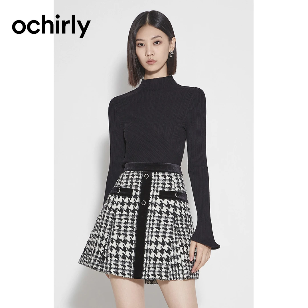 黑标欧时力套头衫毛衣冬上衣打底衫热力感1WH403671F