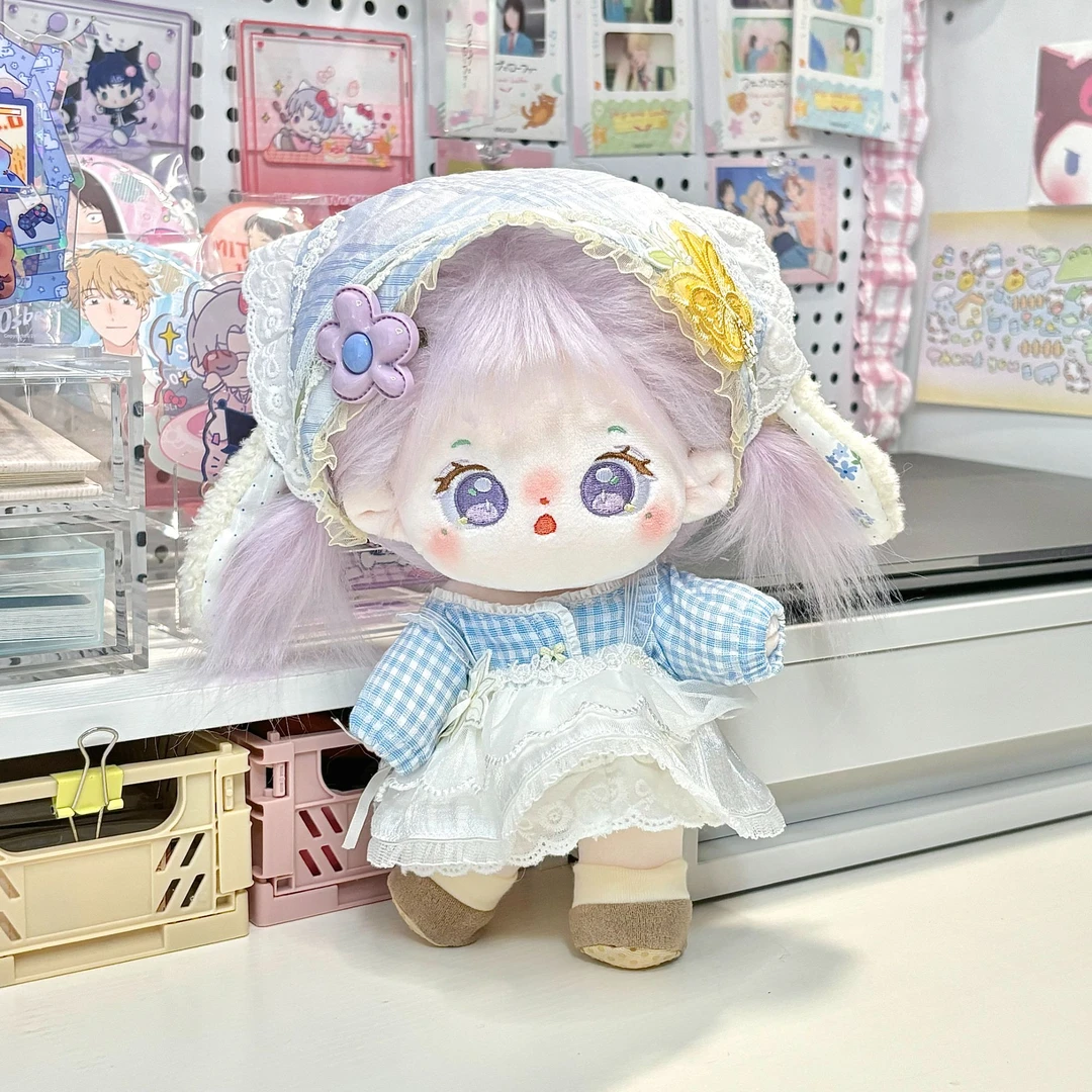 【现货包邮】小噗萄20厘米无属性炸毛女娃棉花娃娃正品